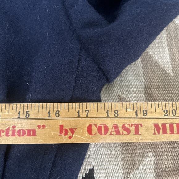 French Military Wool Jacket Navy Crop Small 1950s Vintage CDG Balenciaga Design - Picture 13 of 16